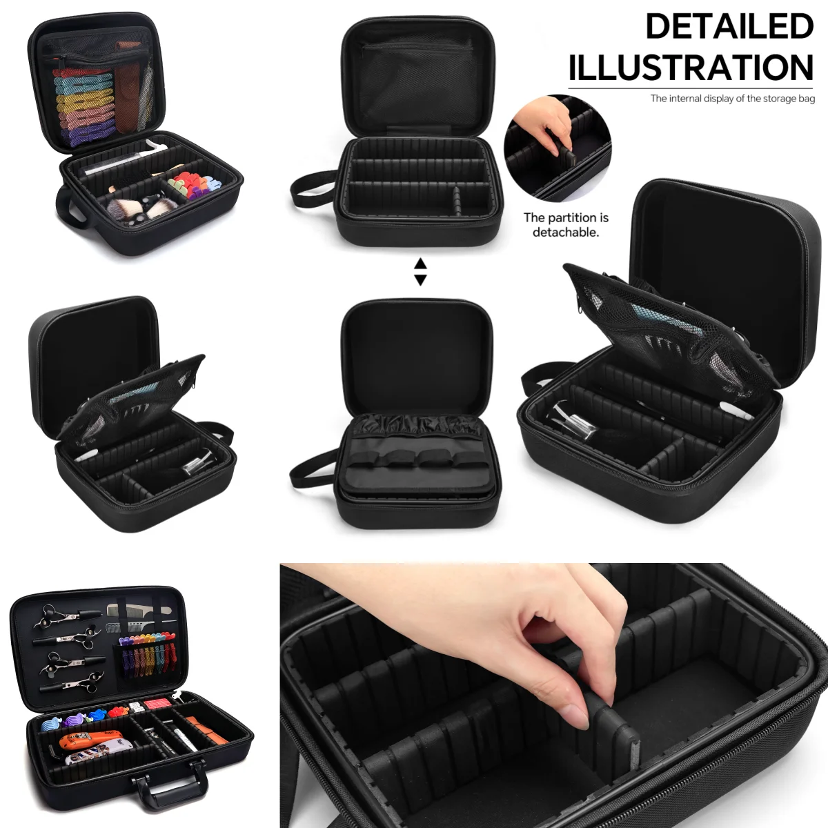 

Портативная сумка для макияжа большой емкости, косметический органайзер с парикмахерскими принадлежностями премиум-качества, доступны размеры SML