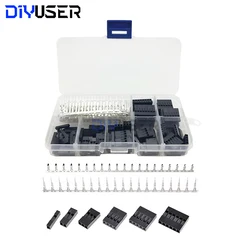 310Pcs/set 2.54mm Male+Female Dupont Wire Jumper Line Cable 1/2/3/4/5/6/8 Pin Header Connector Housing Electronic DIY Kit
