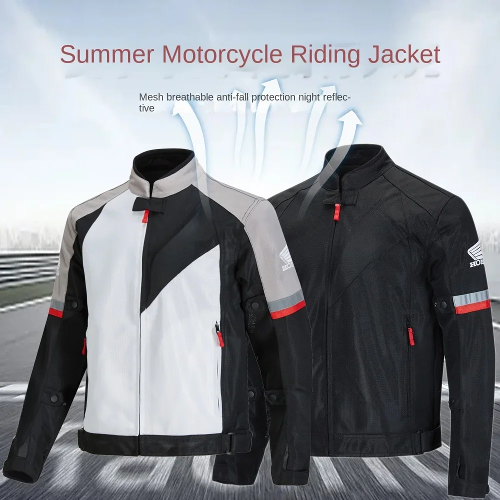 Motorcycle Jacket Men Summertime Cycling Clothes Anti-fall Motorcycle Racing Clothes Motorcycle Tension Clothing Breathable