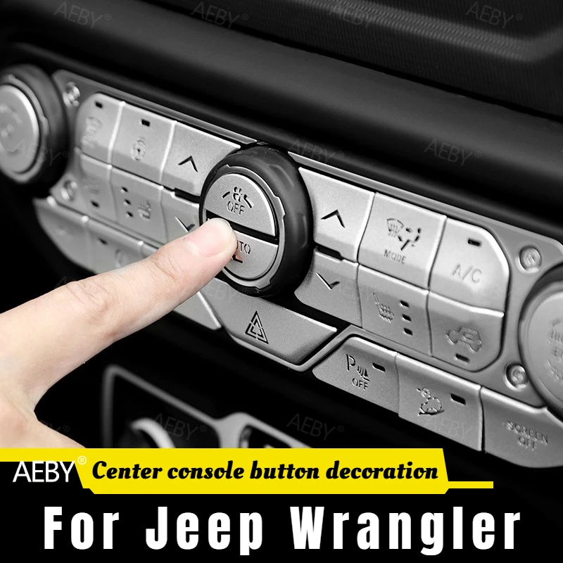 For Jeep Wrangler 2018-2021 Center console shift panel cover decoration,Center console button trim,abs,Interior accessories