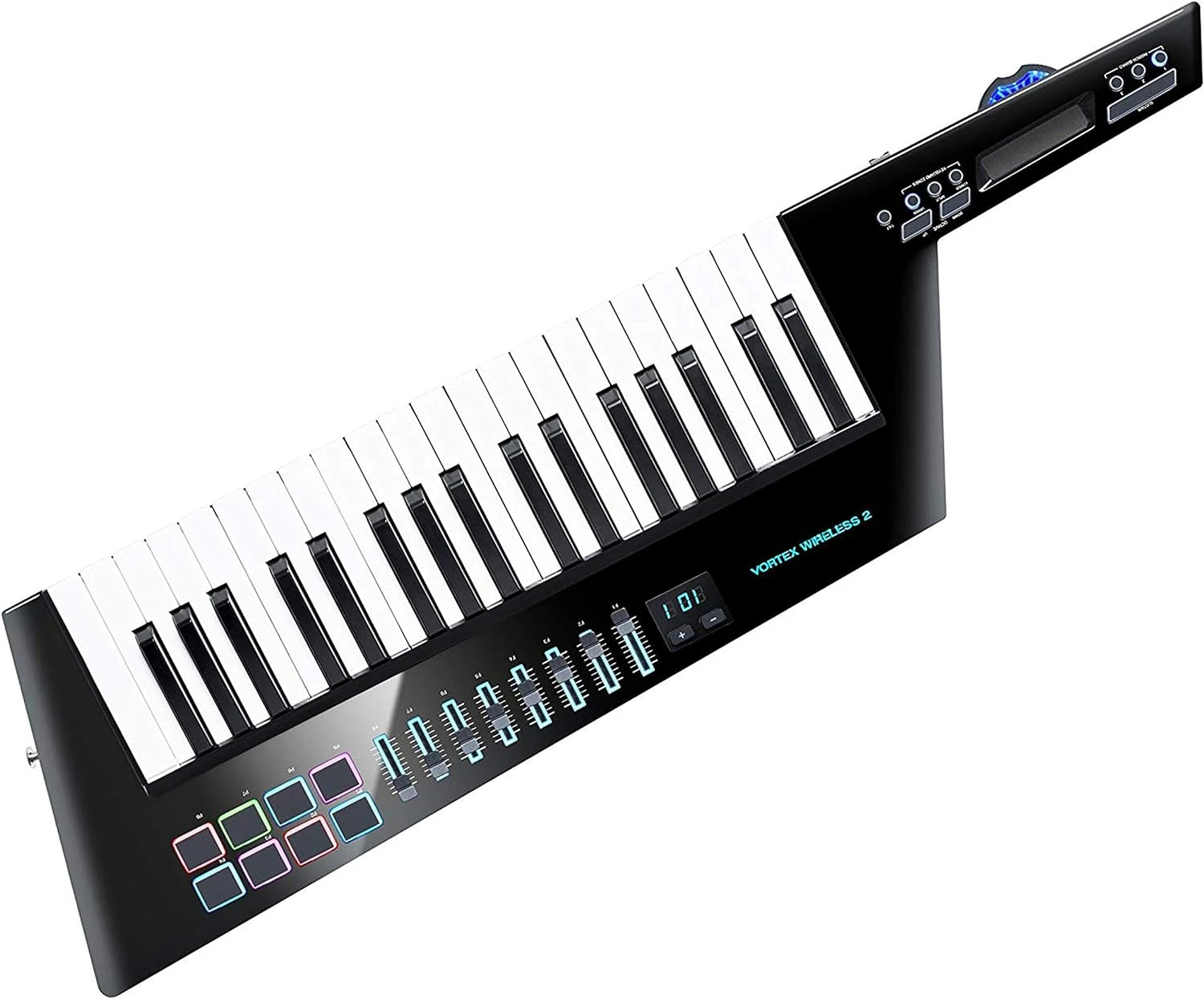 Vortex Wireless 2 - High-Performance USB MIDI Wireless Keytar Controller with Professional Software Suite Included,Black