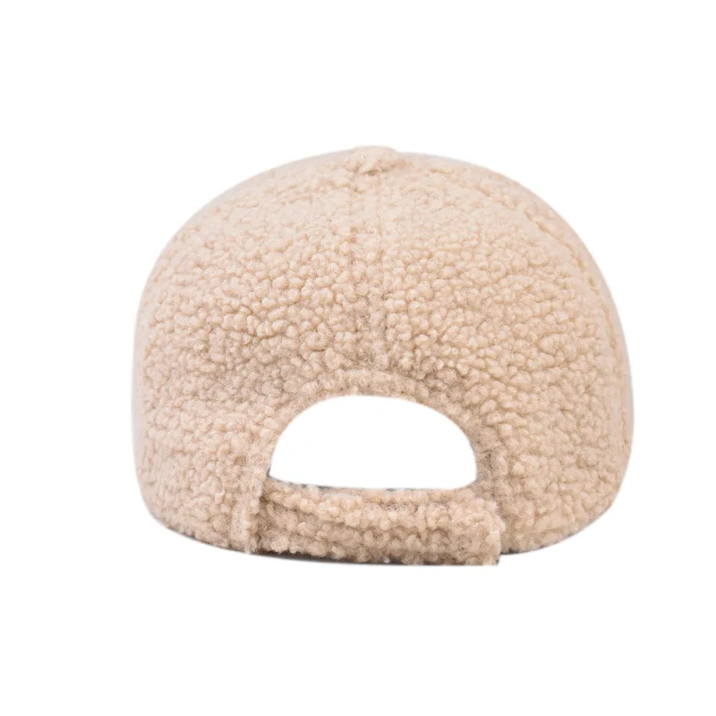 FS Green Lamb Wool Winter Baseball Caps For Men Outdoor Windproof Warm Plush Women Hats Streetwear Hip Hop Cap Gorras Para Mujer