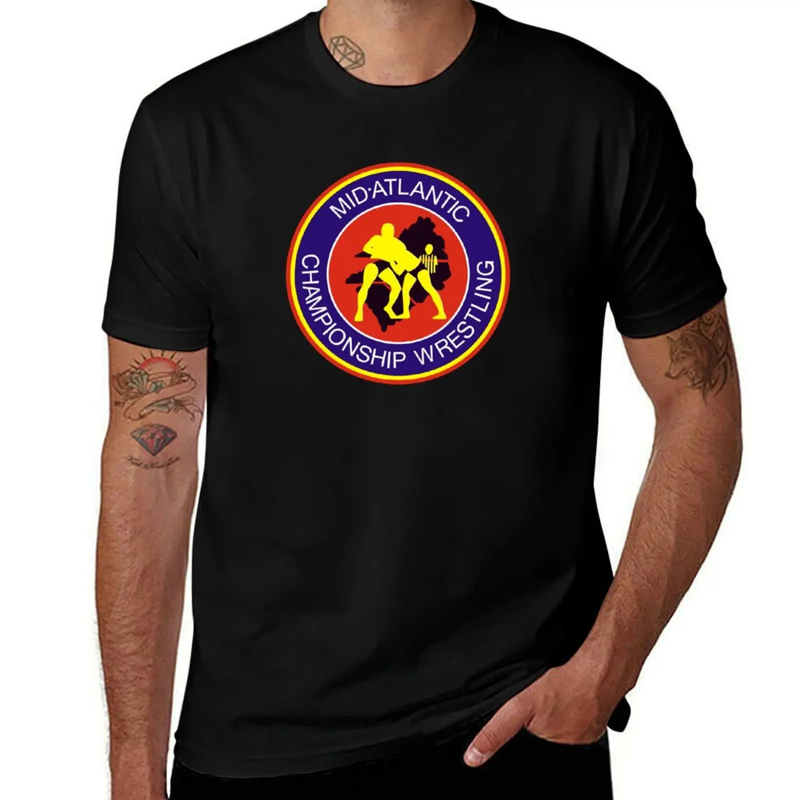 Mid Atlantic Championship Wrestling Logo T-Shirt Basic Regular Fit Casual T-Shirt