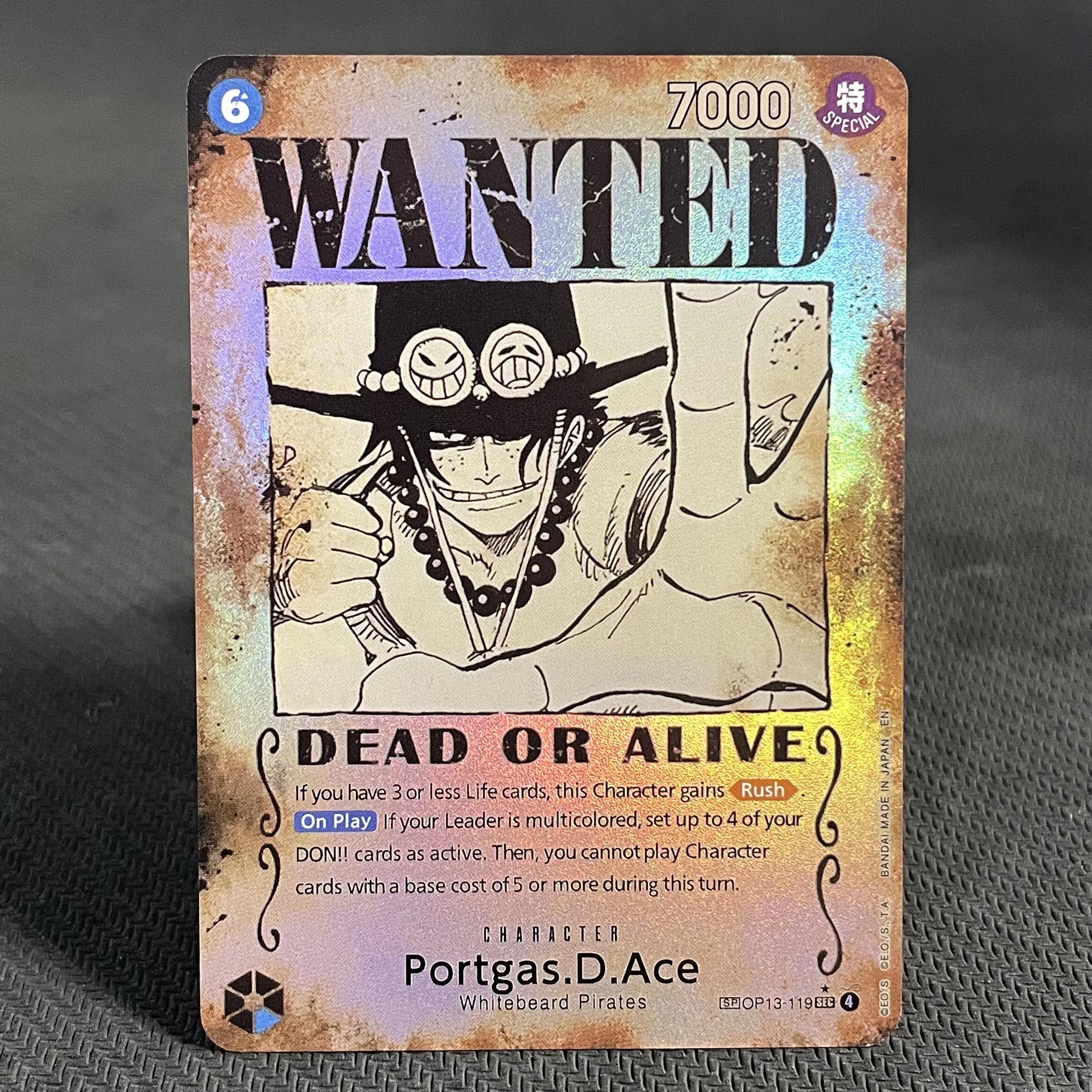 ONE PIECE Proxy Card Monkey D Luffy SP-OP05-119 SEC WANTED Poster