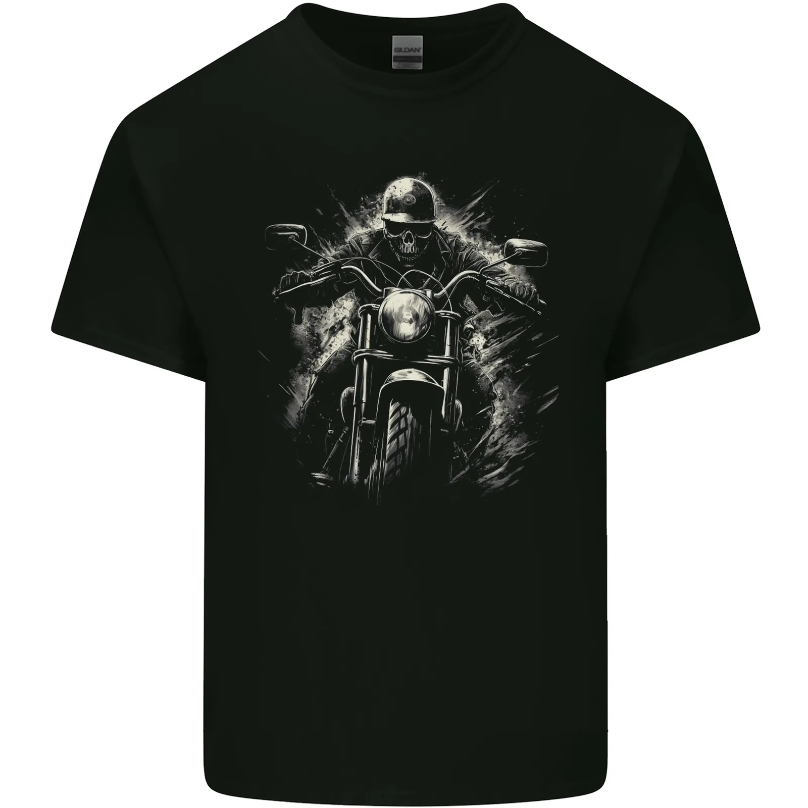 

Skull Biker Motorcycle Motorbike Grim Reaper 19 Mens Cotton T-Shirt Tee Top