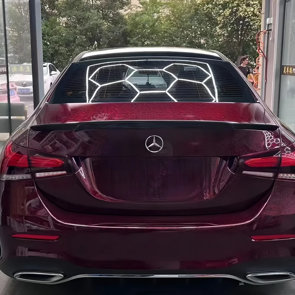 1,52x18 м кованое углеродное волокно, виниловая пленка для изменения цвета автомобиля, самоклеящаяся ПЭТ-материал, защита тела, без пузырьков, красная краска