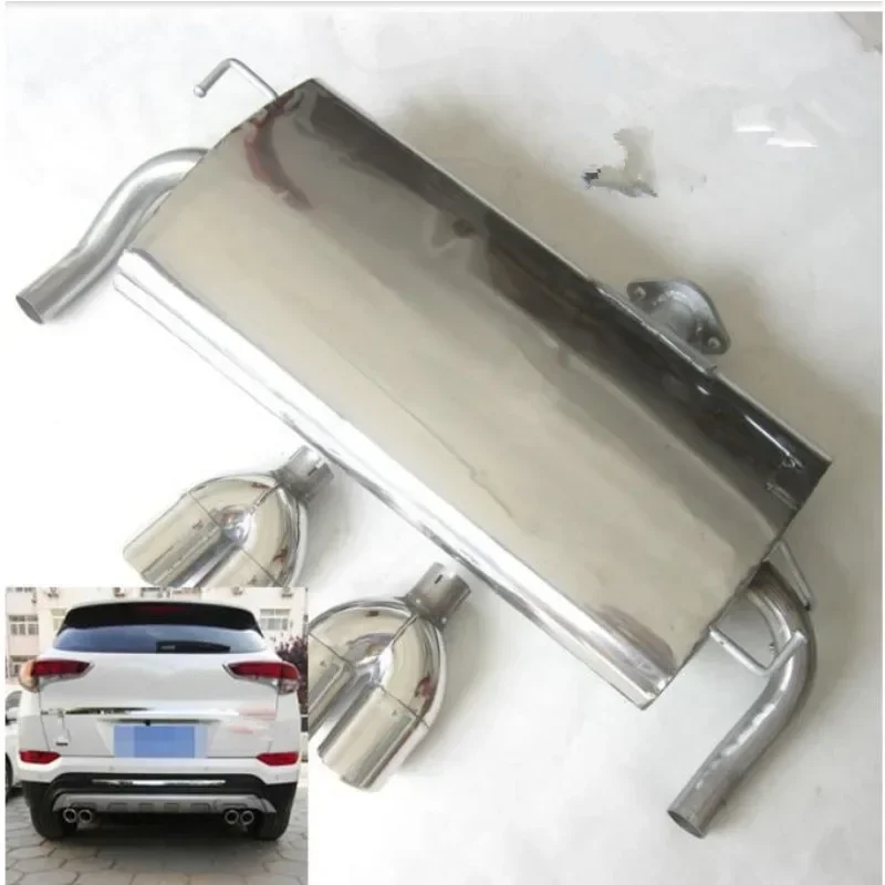 

For 2015 2016 2017 Hyundai Tucson Single change double out Unilateral change bilateral silencer exhaust tail throat