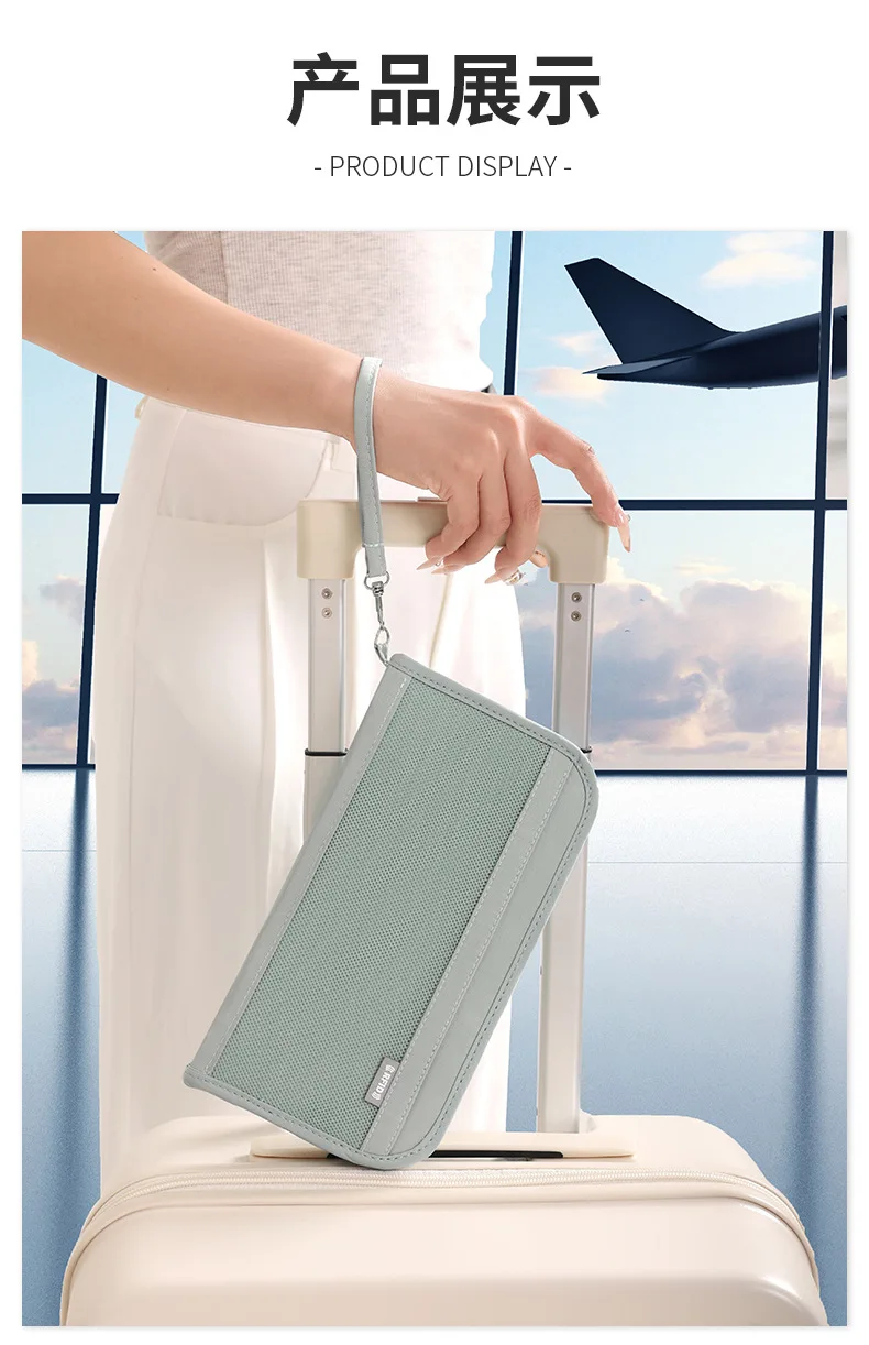 1 Stück Reise Brieftasche RFID Blocking Familien pass Inhaber tragen Aufbewahrung koffer Passi haber Bargeld Dokument Veranstalter für Karten/Ti – Detail 9