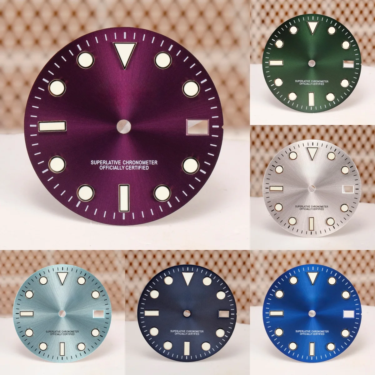 28.5mm NH35 Dial S Logo  62MAS Prospex Modified Replacement Parts Green Luminous Suitable Sub NH35N/H36 NH35 Watch Dial