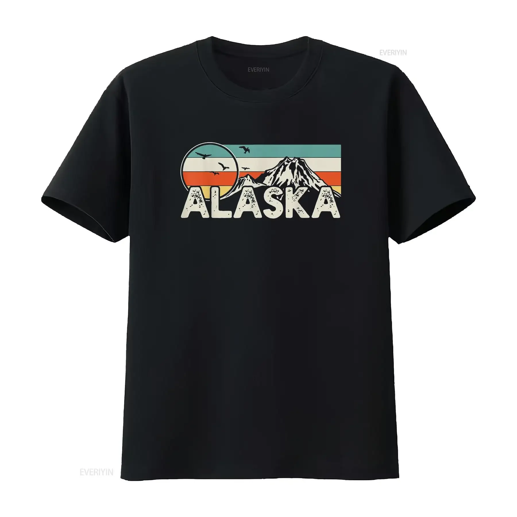 Alaska Travel Traveling Souvenir T Shirt vintage Washed Versatile homme graphic fashion Top For Everyday Wear Stylish Slightly