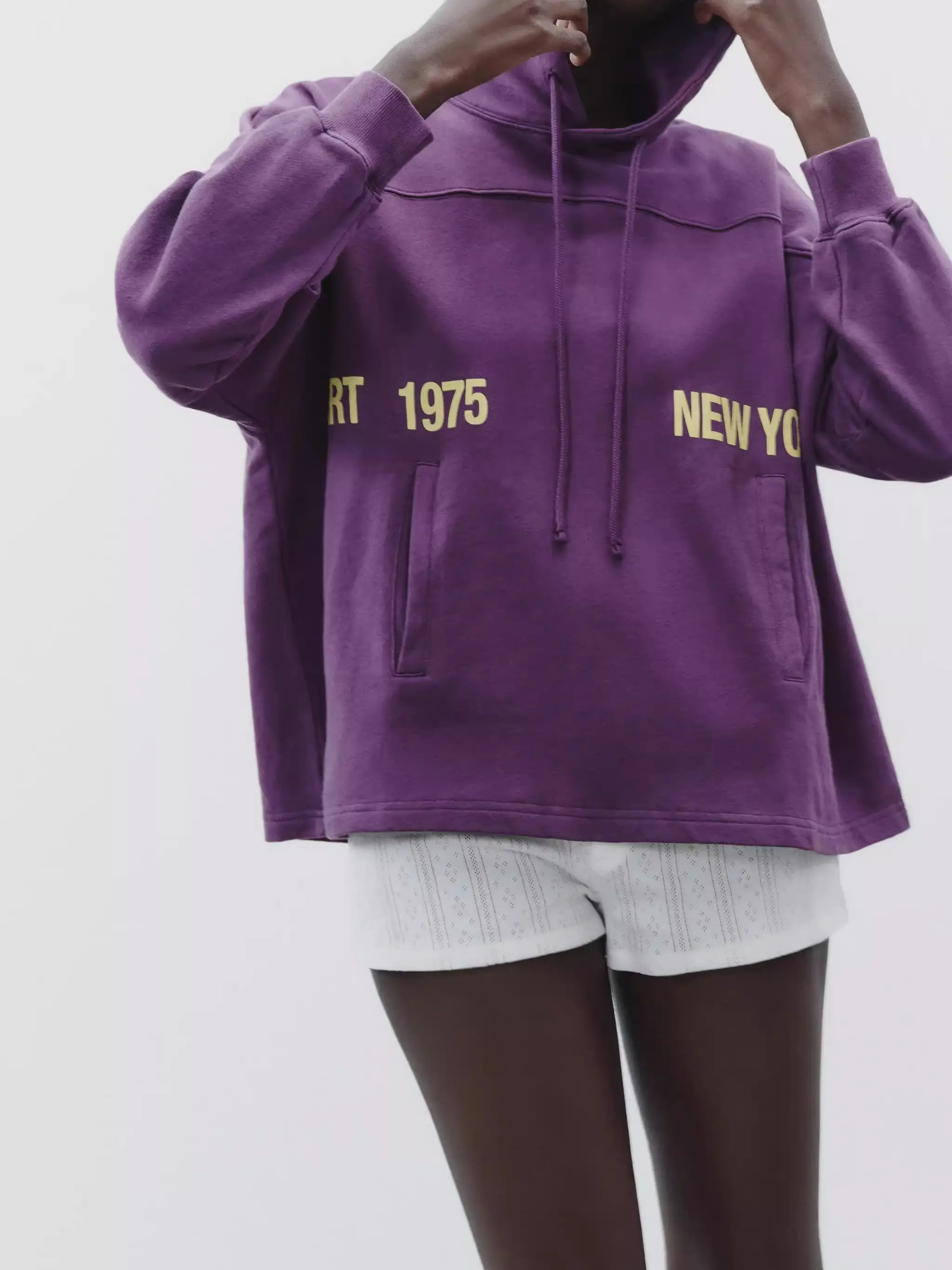 Primavera Autunno Nuovo Arrivo Donna Cotone Americano Confortevole Con Cappuccio Stampato Lungo Sve Felpa Jaet Street Sle Zippe...