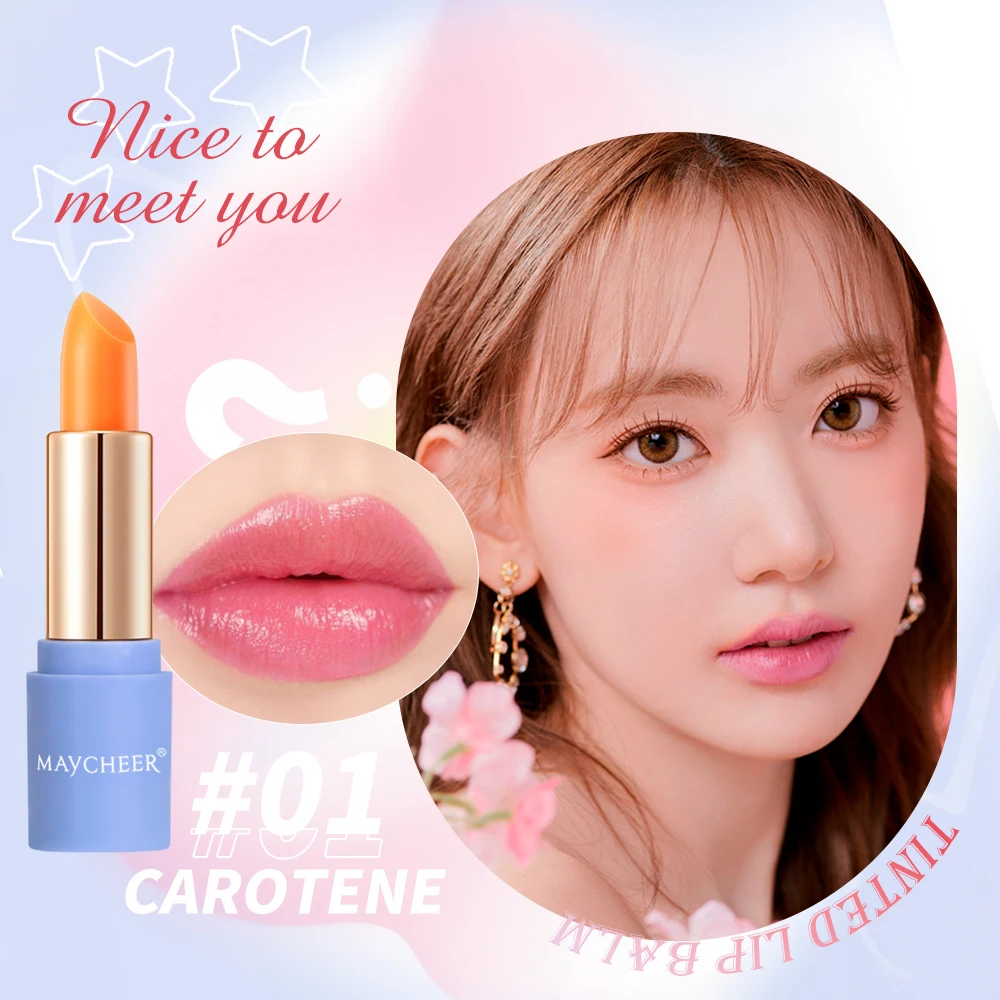 MAYCHEER Beauty Rossetto che cambia colore nero Balsamo per labbra all'acqua da donna Idratante Cambio di temperatura idratante
