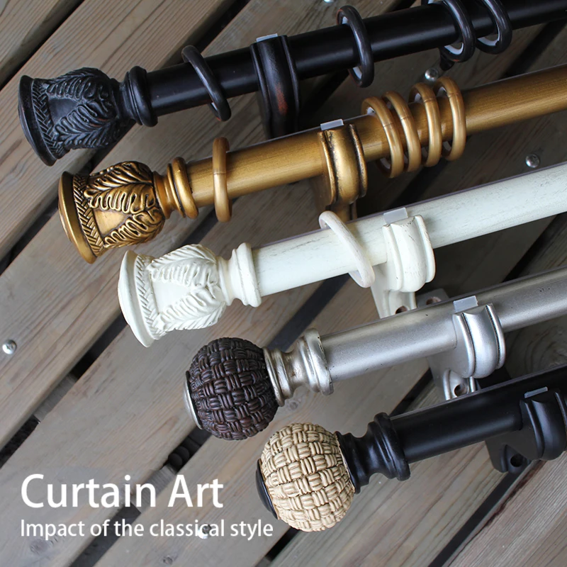 

28MM American Style Art Curtain Rod European Style Country Rural Roman Rod