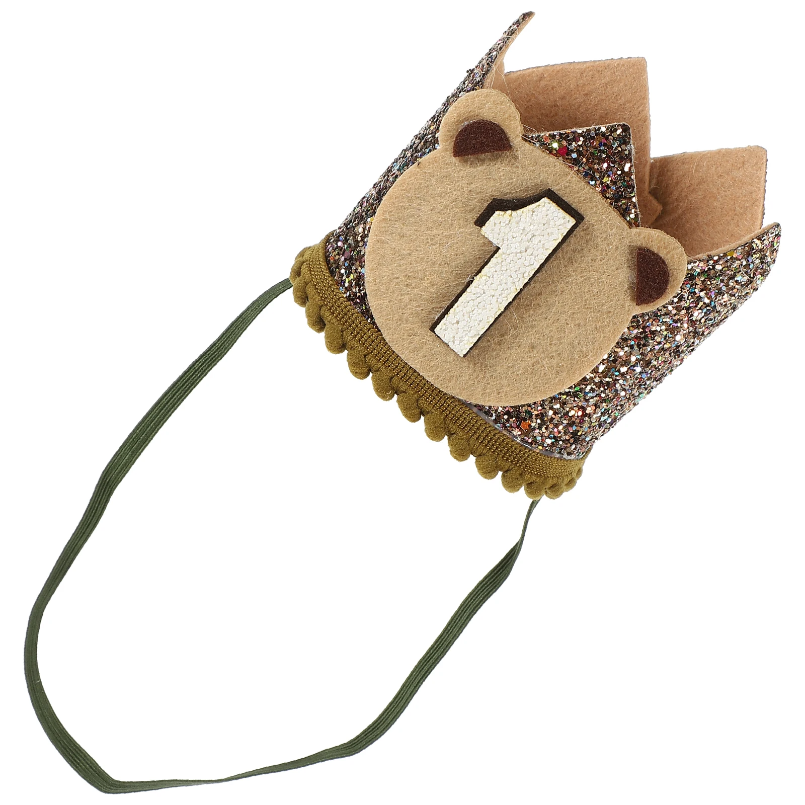 

1st Birthday Crown Baby Boy Newborn Party Hat Infant Headband Brown Photo Props Lightweight Comfortable Kids