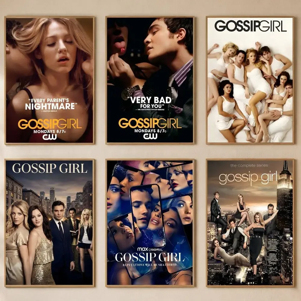 Show G-Gossip Girl Poster PP Self-Adhesive Bedroom Gaming Cafe/Bar Vintage Aesthetic Decor Ideal Gift