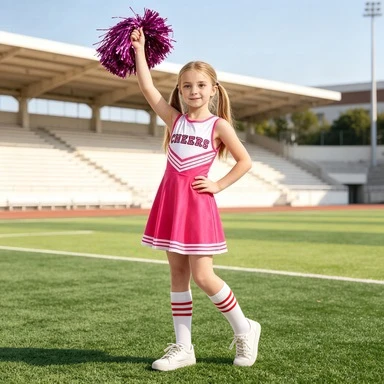 Cute Girls Cheerleading Dress Kids Cheer Uniform for Kindergarten Sports Day School Stage Competition Party Costume