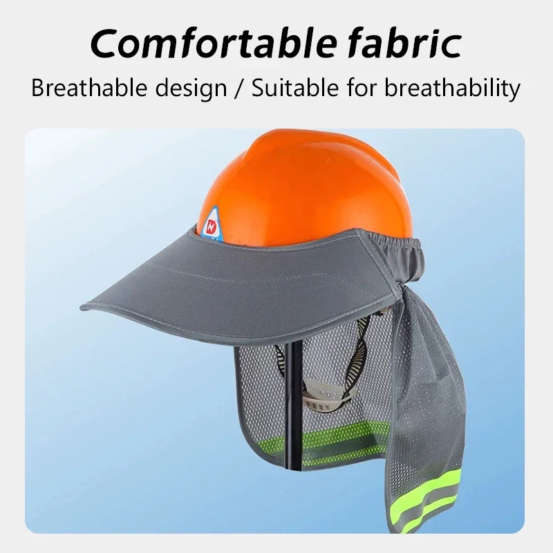

Anti-UV Mesh Reflective Cap Breathable Beach Hat Neck Protection Shawl Sunscreen Hat Safety Helmets