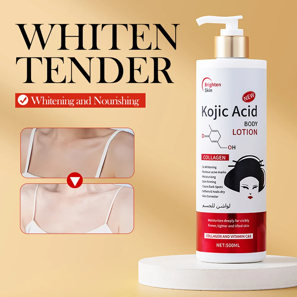 500ml Kojic Acid Body Lotion For Body Care Arbutin Brightenung Nourishing Emulsions Moisturizing Skincare Improve Skin Cream