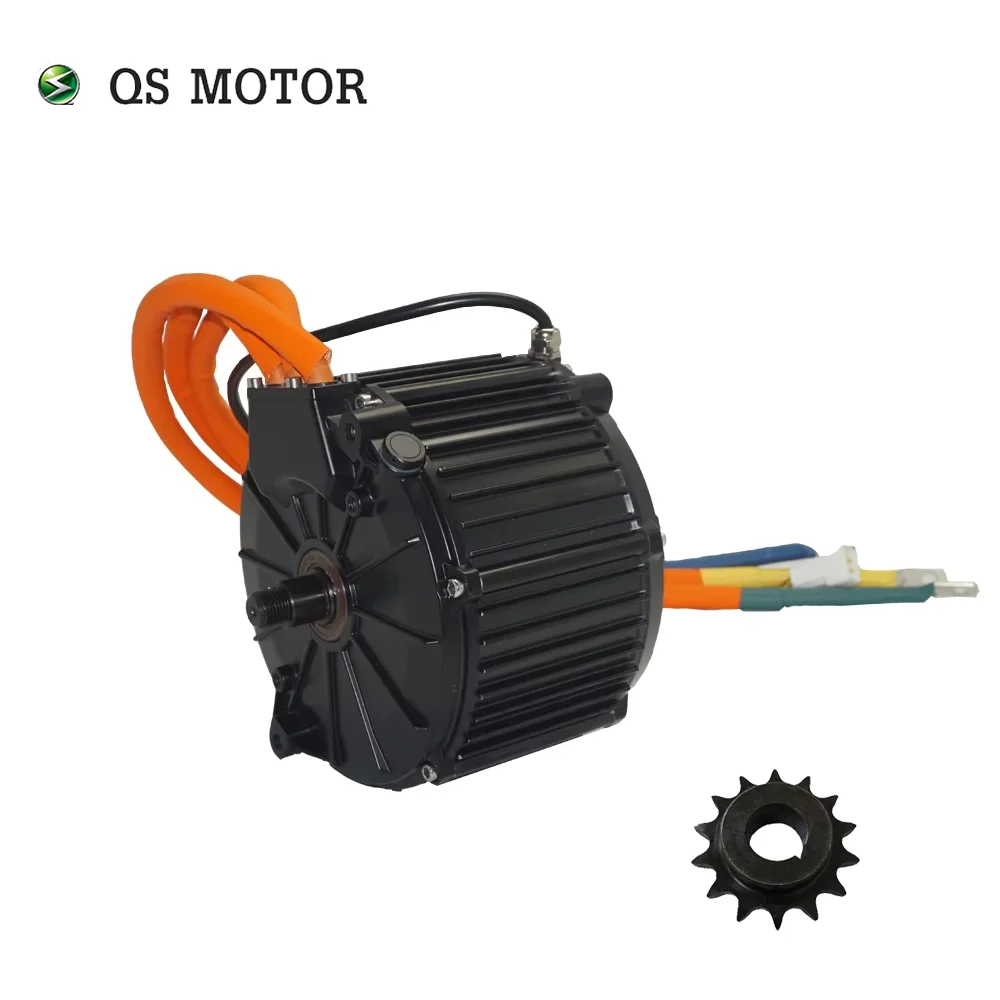 

US Warehouse QS Motor QS165 10000W 50H 72V Mid Drive Motor Hall PMSM Motor with 428 14T Sprocket