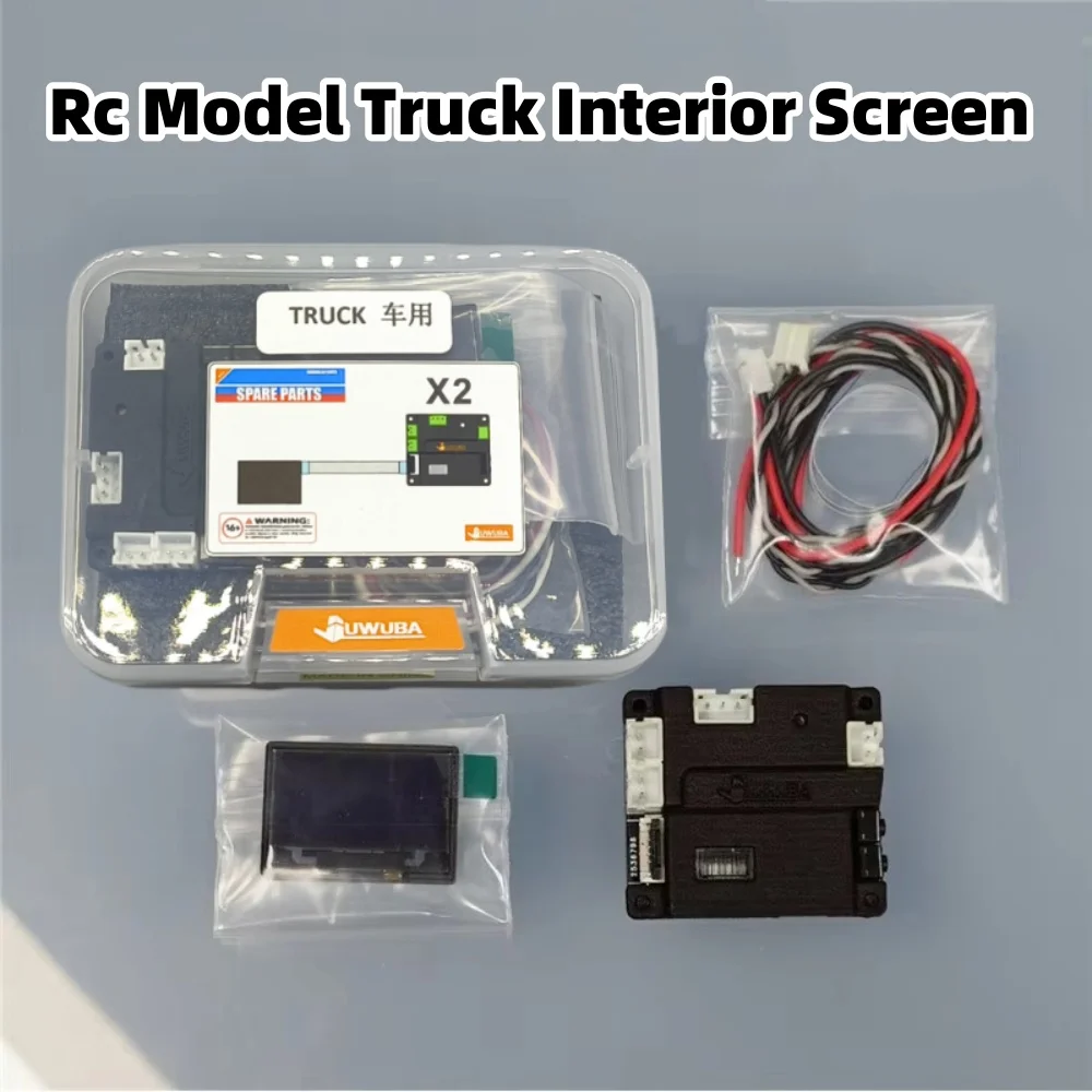 หน้าจอจำลองภายในแบบ LCD สำหรับรถขุดตักดินวิศวกรรมขนาด 1/12 1/10 1/14 รถบรรทุก Tamiya RC รุ่น SCANIA 770S BENZ VOLVO RC4WD