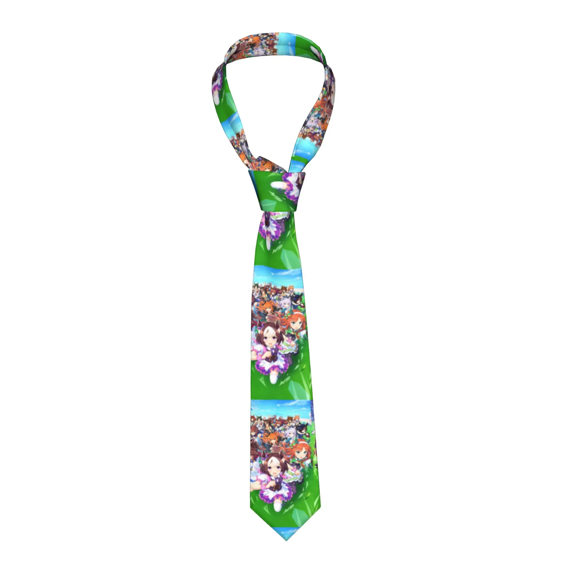 Corbata de hombre con diseño de anime Uma Musume Pretty Derby, corbata novedosa para cuello, accesorios de corbata de gran calidad para bodas y fiestas