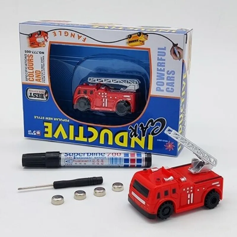 Draw the line with pen Induction Tracking car Children's car Follow the line Racing along the line Intelligent rail car