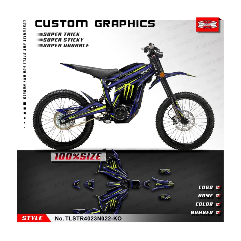 Customization Vinyl Wrap Motocross Stickers Motorcycle Decal Kit for Talaria Sting R MX L1E SX eBike