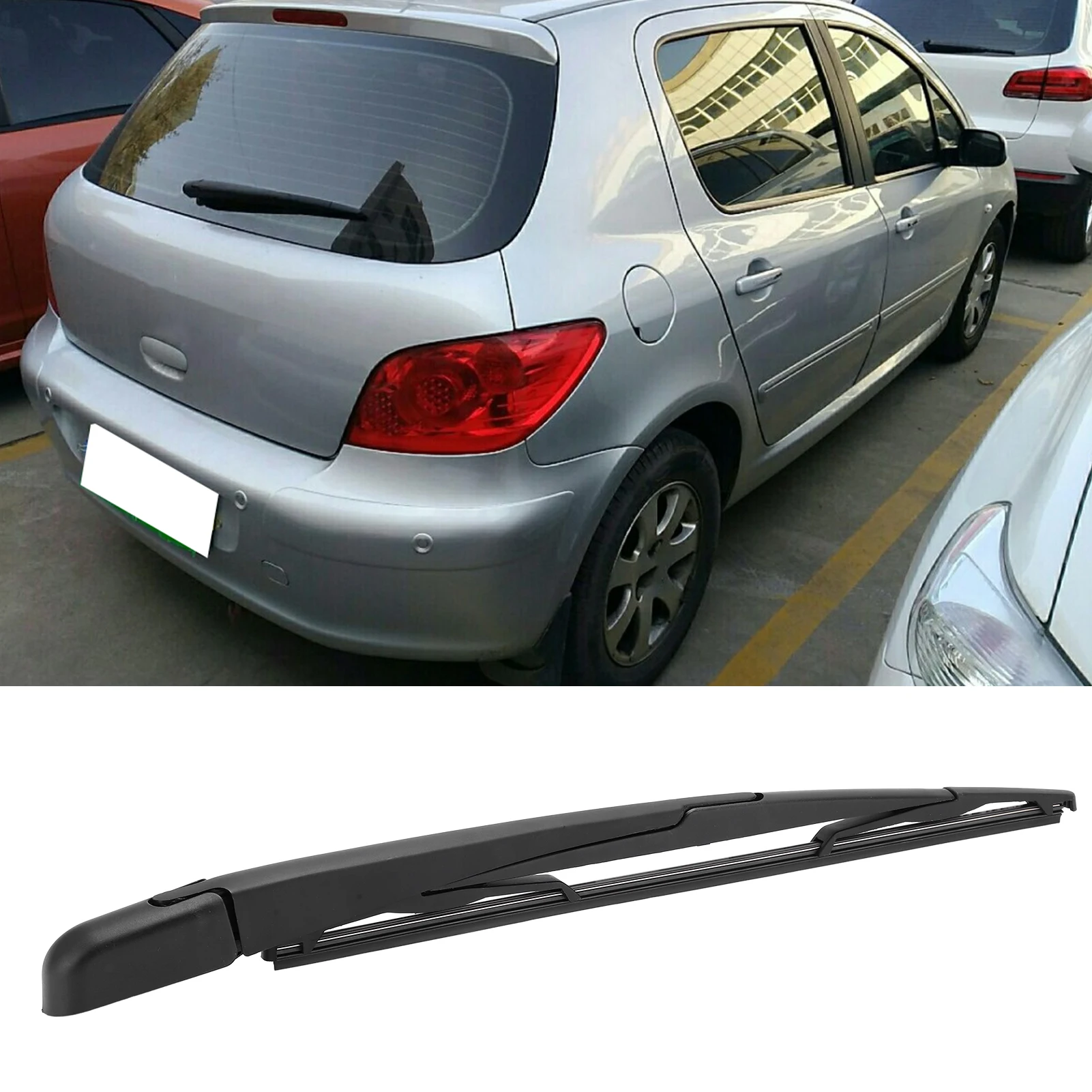 Car Rear Windshield Wiper Arm Blade Set 6429T1 Black Replacement for  307 2000 to 2012 Rear Wiper Arm Blade