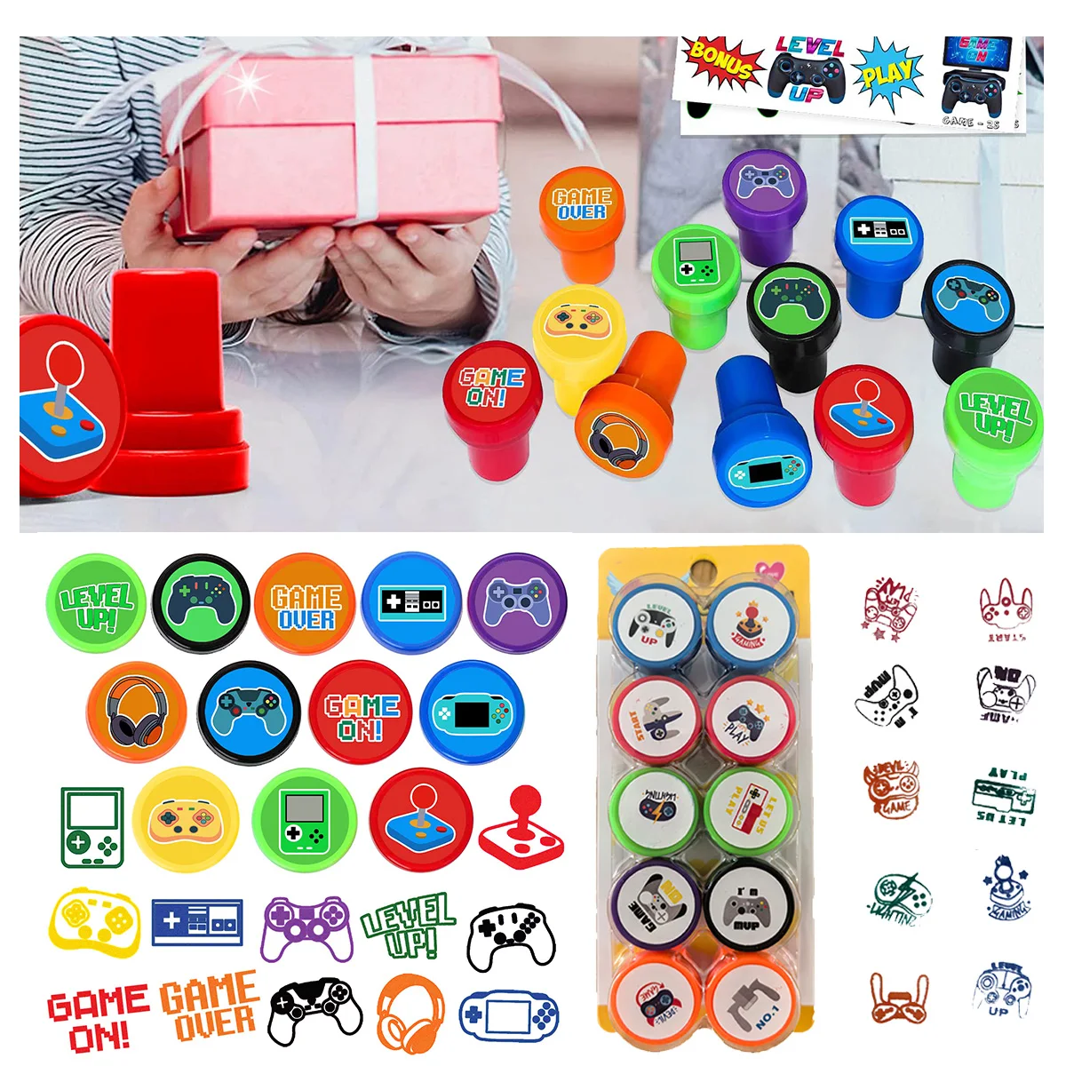 

Video Game Party Favors Seal Stamps Children's Birthday Souvenirs Decoration Party Gift Supplies Stamps Wedding souvenirs