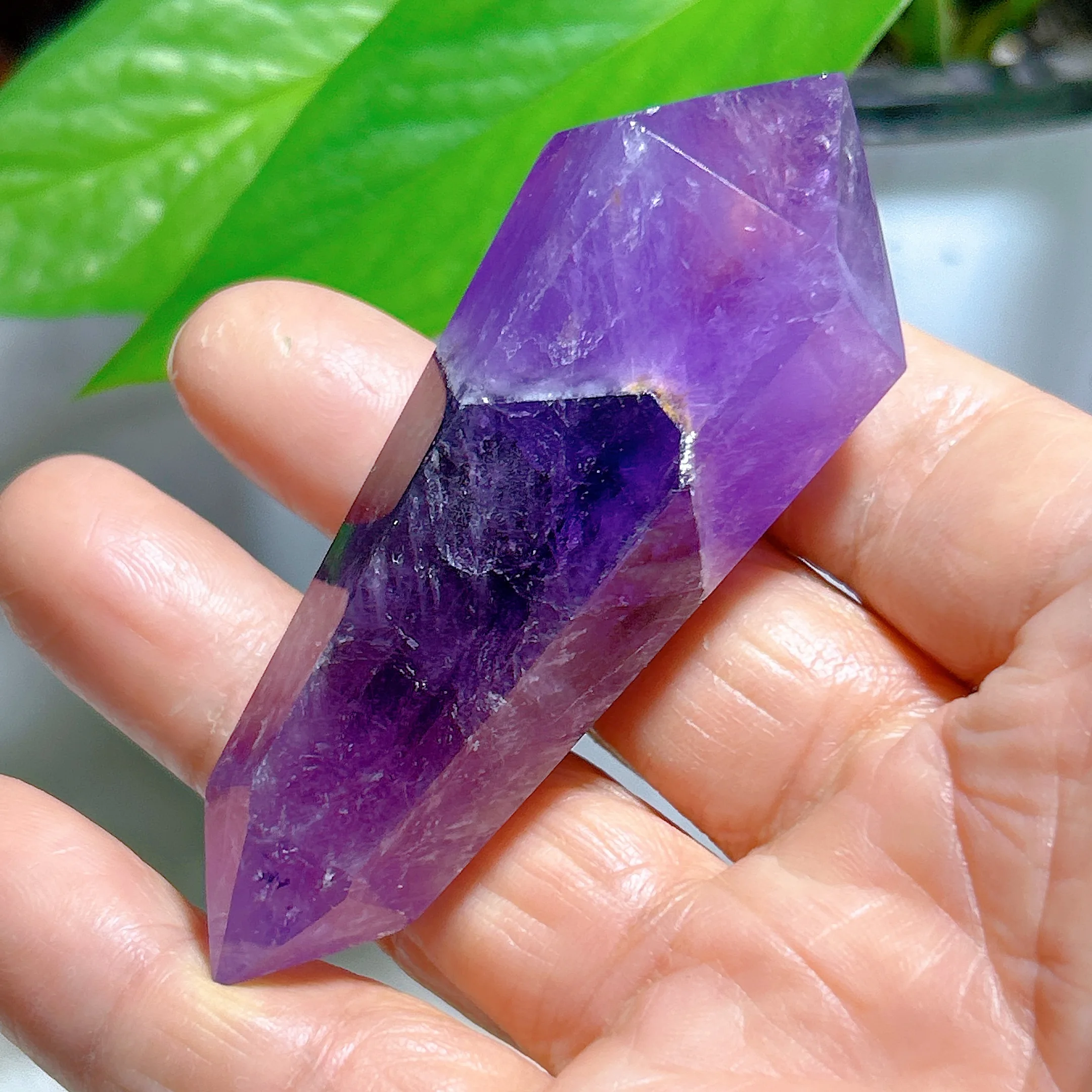 

High Quality Natural Crystals Two Sorts Amethyst Double Tower Point Rare Gemstones Healing Mineral Energy Home Decorations Gift