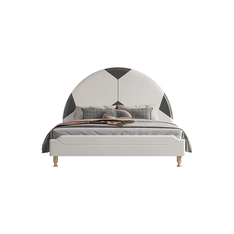 

Kids Beds For Boys Bedroom Furniture Leather Upholstered Children's Football Bed