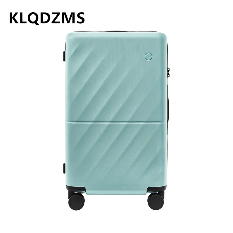 KLQDZMS New Luggage Front Opening Laptop Boarding Case 20"22"24"26"29 Inch Trolley Case Multifunctional Women's Cabin Suitcase