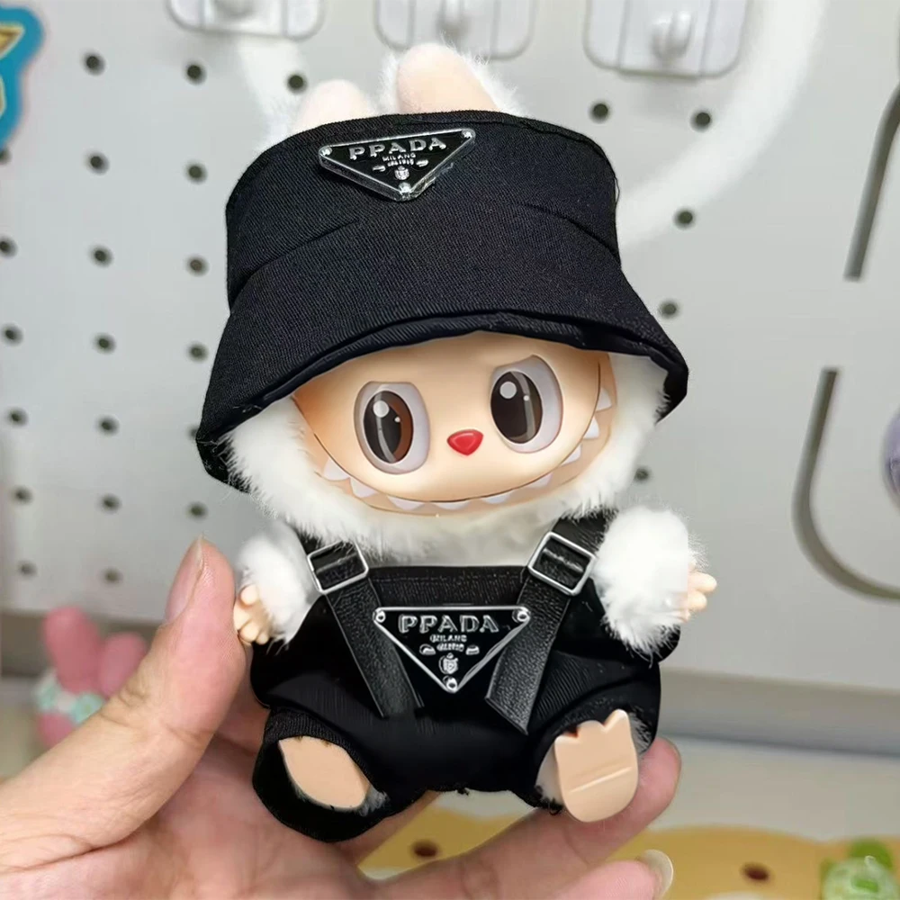 

Doll clothes for Labubu Outfit V1 V2 V3 17cm Dolls Sitting Accessories Glasses Clothing Designer Kids Gift Sweater Hat Bag Set