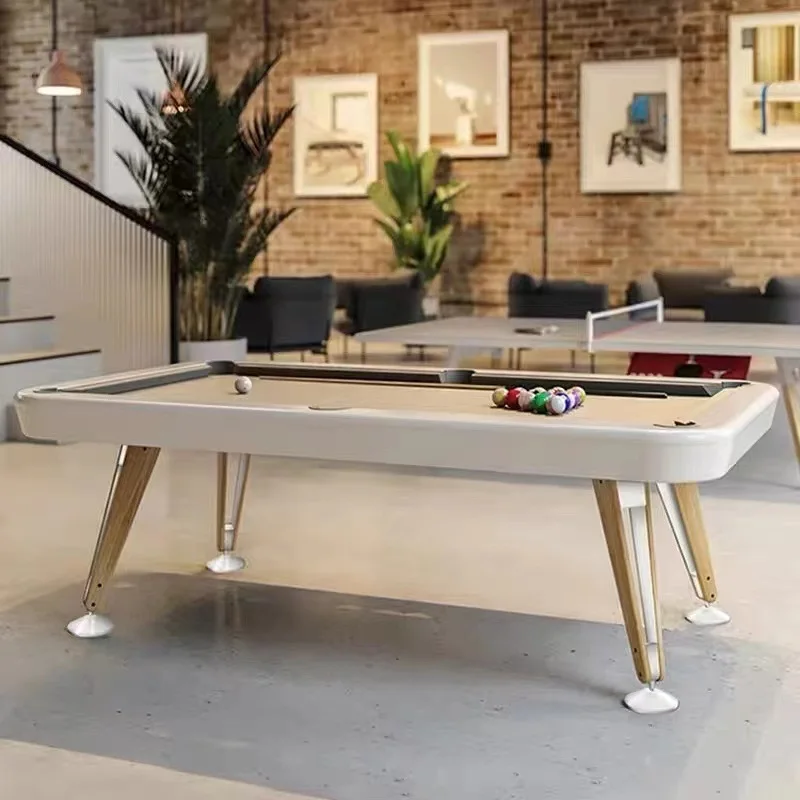 Solid Wood Billiard Table, 8ft Standard Size, Multi-Function, High-End for Home and Villa, Glossy Finish, Professional Quality