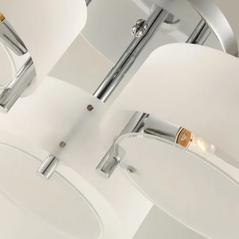 

Modern Lustres Brief Home Deco Living Room Circle Acrylic Ceiling Light Fixture DIY Bedroom 3*E27 Bulb chrome iron Ceiling Lamp