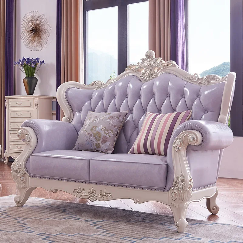 Purple New Arrival Sofa Set Sitting High Back Italiano Recliner Sofa Set Luxury Natural Muebles Para Salas Modernos Furniture