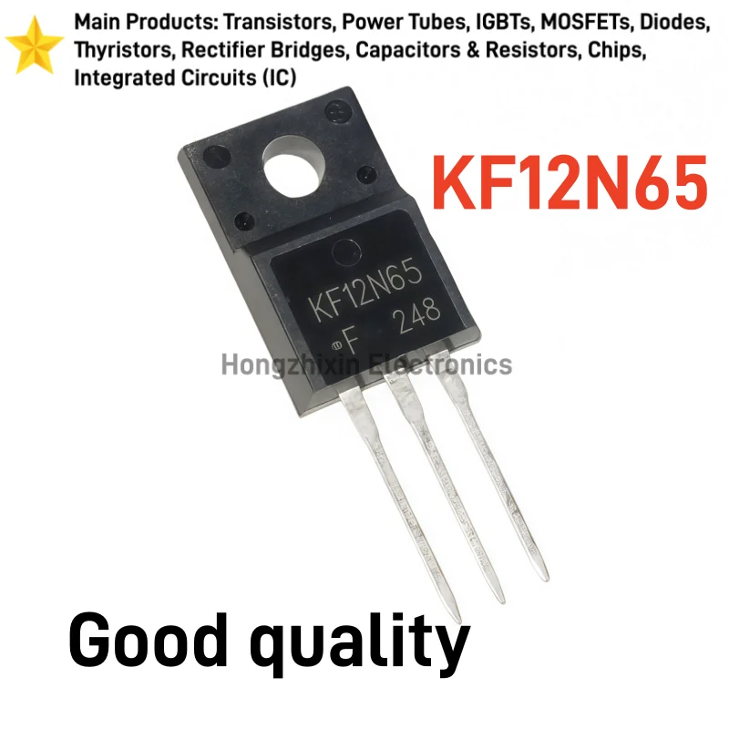 10PCS KF12N65 TO-220F N-Channel Power MOSFET 12A 650V KF12N65F Field Effect Transistor New