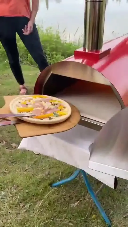 Outdoor Kitchen Backyard Portable Wood Fired Stainless Steel Pizza Oven