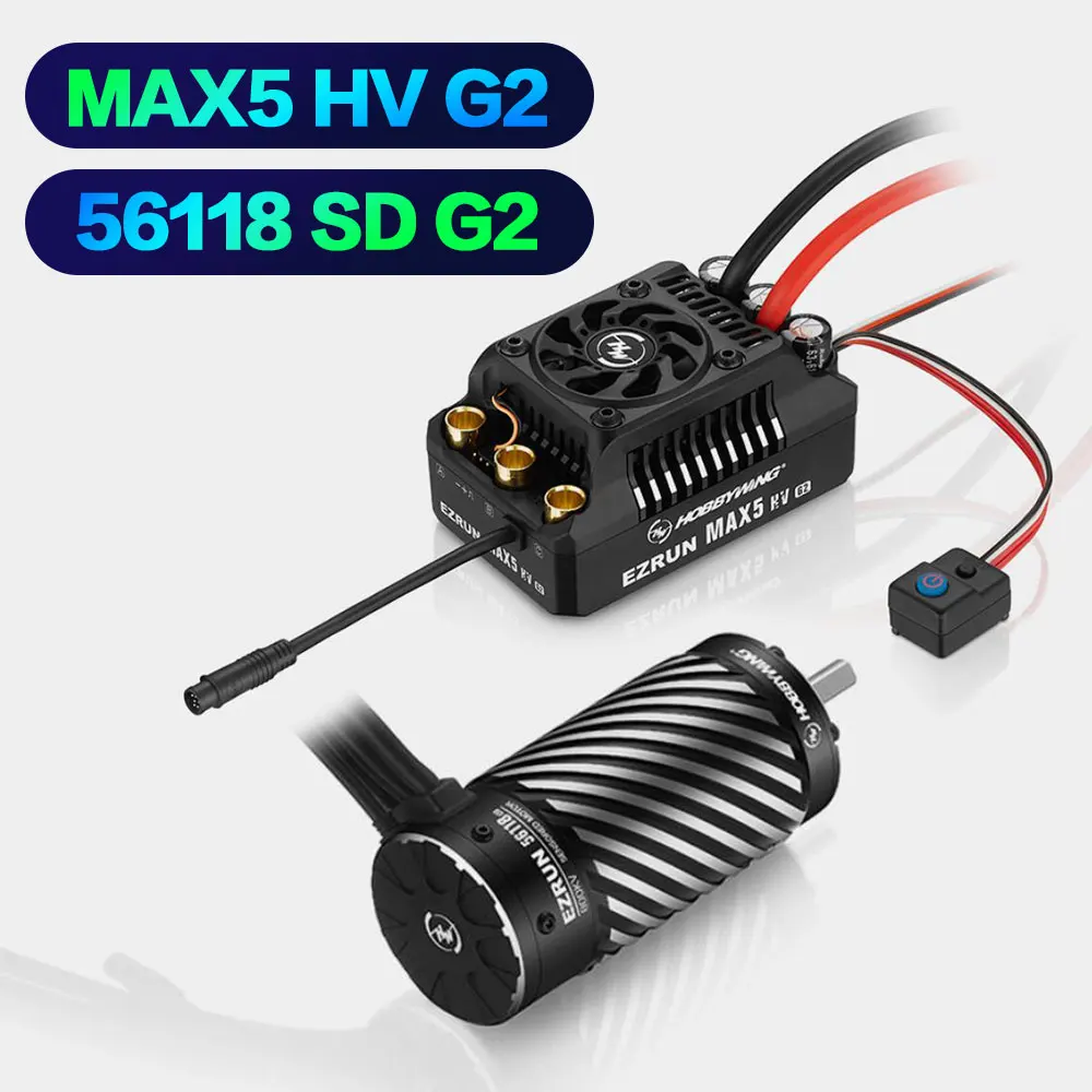 

HobbyWing EzRun MAX5 HV G2 induction brushless electric hybrid 56118 SD G2 motor suitable for 1:5 cars