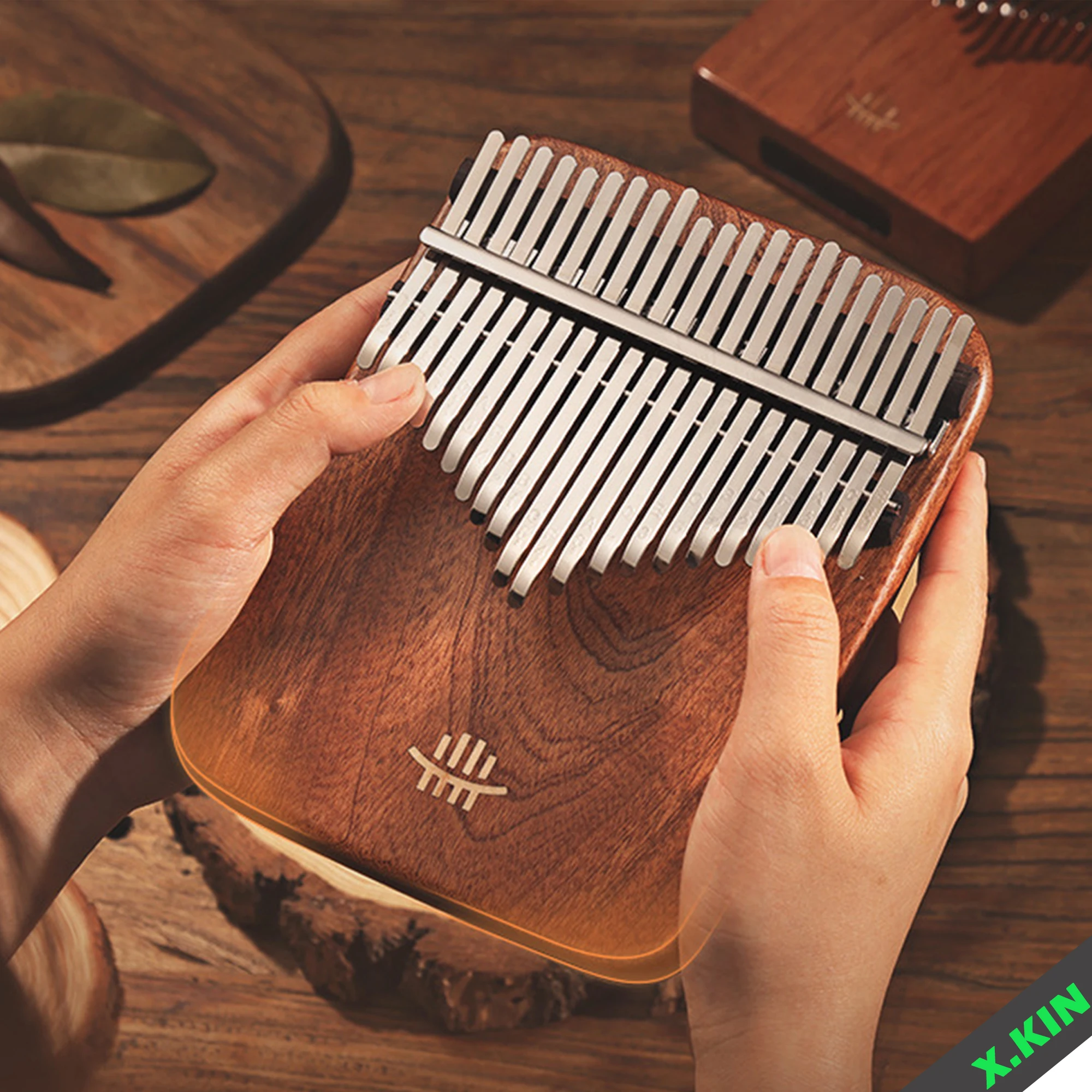 21 Tine Rosewood Kalimba, Solid Wood Thumb Piano, Handcrafted Finger Piano, Portable Musical Instrument
