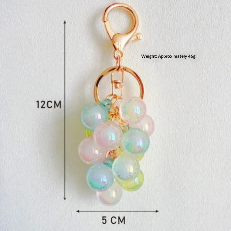 Verschleißfester Schlüsselanhänger, transparenter, traubenförmiger Acryl-Schlüsselanhänger mit Karabinerverschluss, zum einfachen Aufhängen, Schlüsselhalter für Rucksack – Detail 5