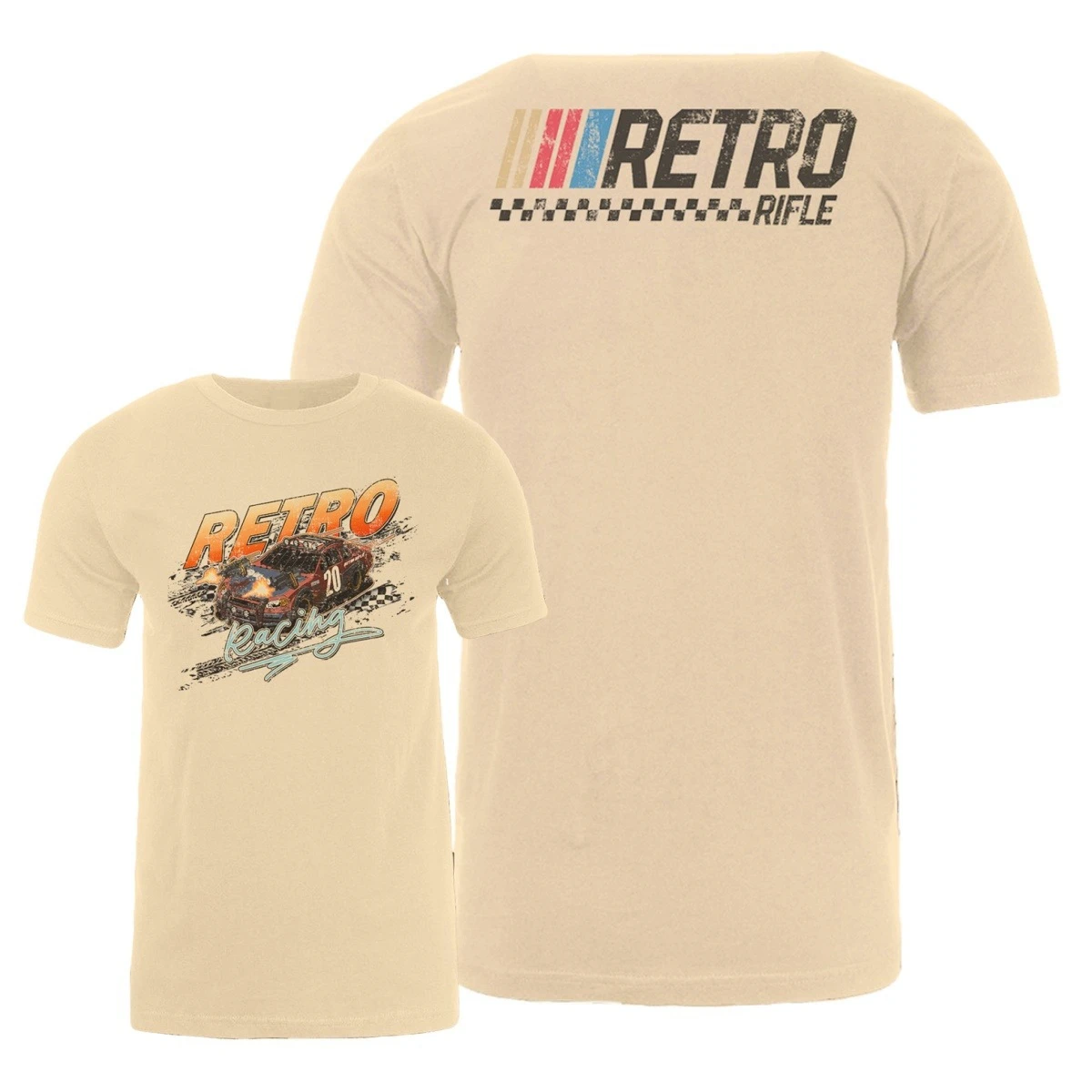 2026 Retro Rifle - Men's T-Shirt - Finish Line Graphic Printing High-end Luxury Unisex Style Both of Men and Women