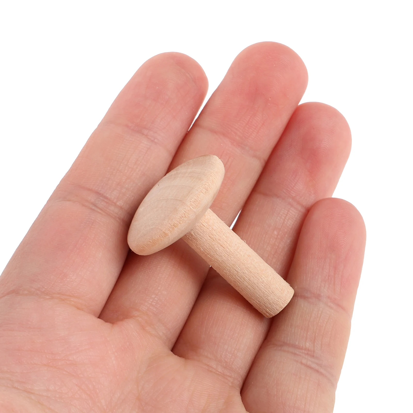 

20Pcs Hardwood Dowels Wood Plugs T Shaped Solid Wood Mortise Accessories for DIY Crafts Furniture Assembly Small Wooden Craft