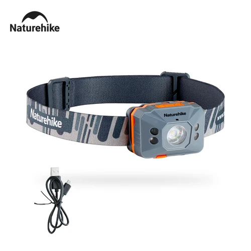 Naturehike-luz de Camping ultraligera IPX4, faro con Sensor impermeable, 42h, linterna de carga Usb de alta resistencia, lámpara para senderismo al aire libre