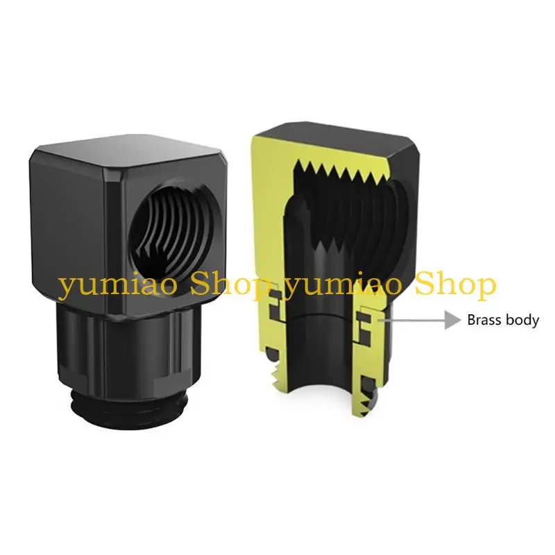 587B Adaptador junção encaixe 90 graus resfriamento água rotativo 360 graus comutação refrigeradores