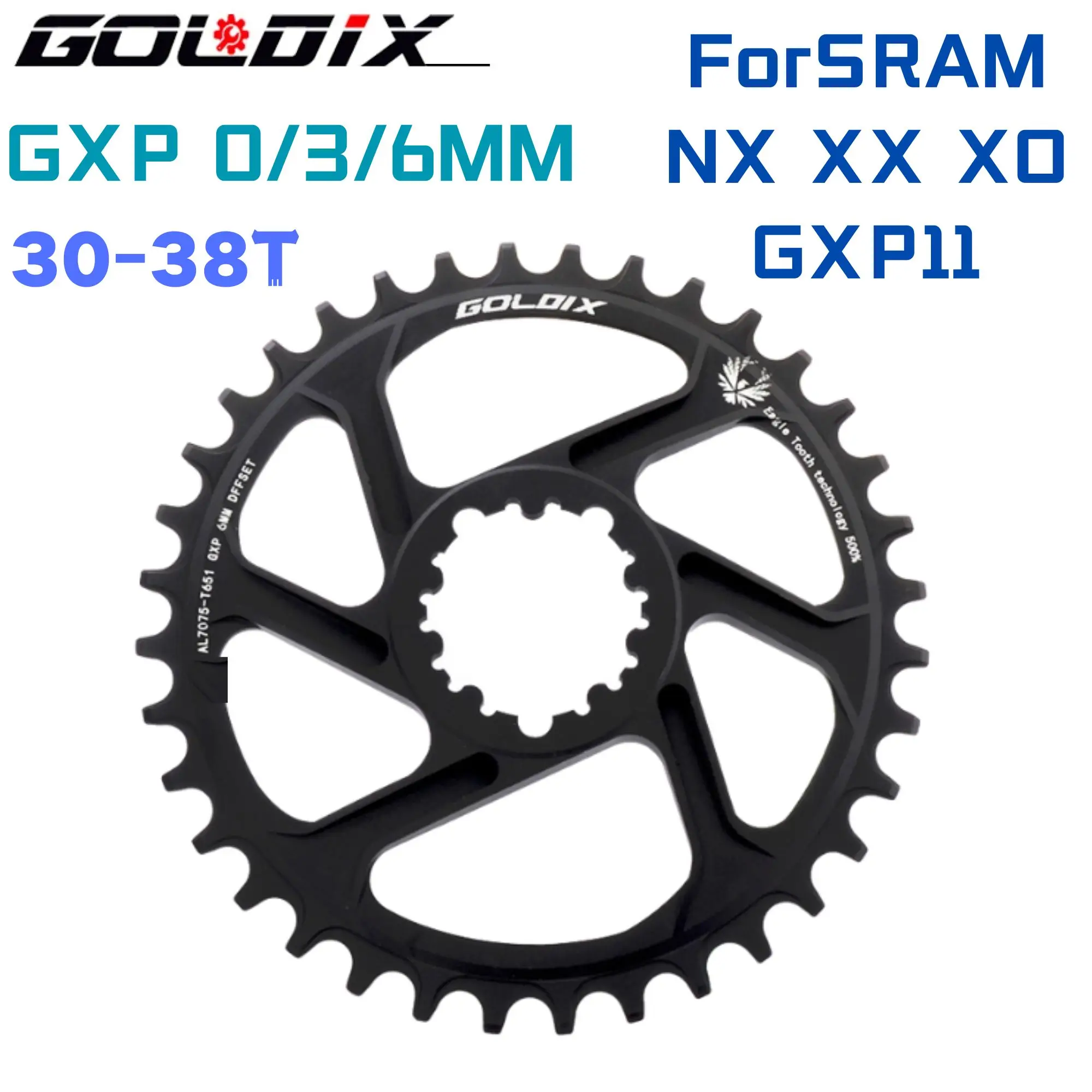 GOLDIX GXPS MTB Mountain Bike 30/32/34/36/38T Crown Bicycle Chainwheel forSRAM 11/12S NX XX XO ForGX GXPS11 Bike Parts