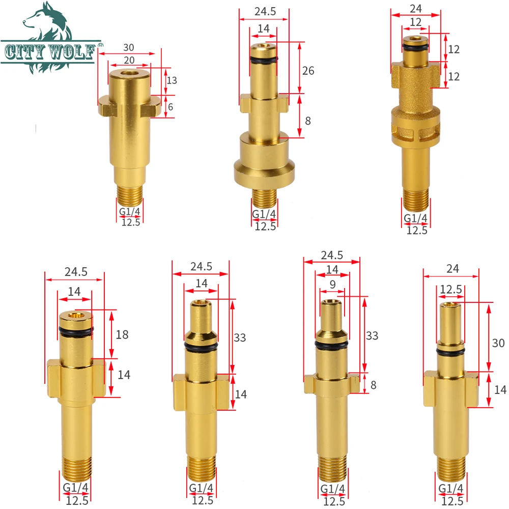 Pressure Washer Gun Lance Bayonet Adapter Snow Foam Lance Adapter High Pressure Car Washer Foam Gun Nozzle Connector for Karcher