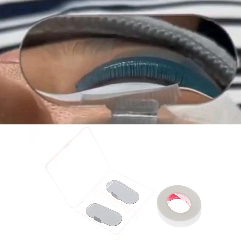 مرآة إطالة الرموش من الفولاذ المقاوم للصدأ ، تمديد الرموش ، أدوات تطعيم ، مكبرة ، مقبض طويل ، مرآة صغيرة ، جمال #2