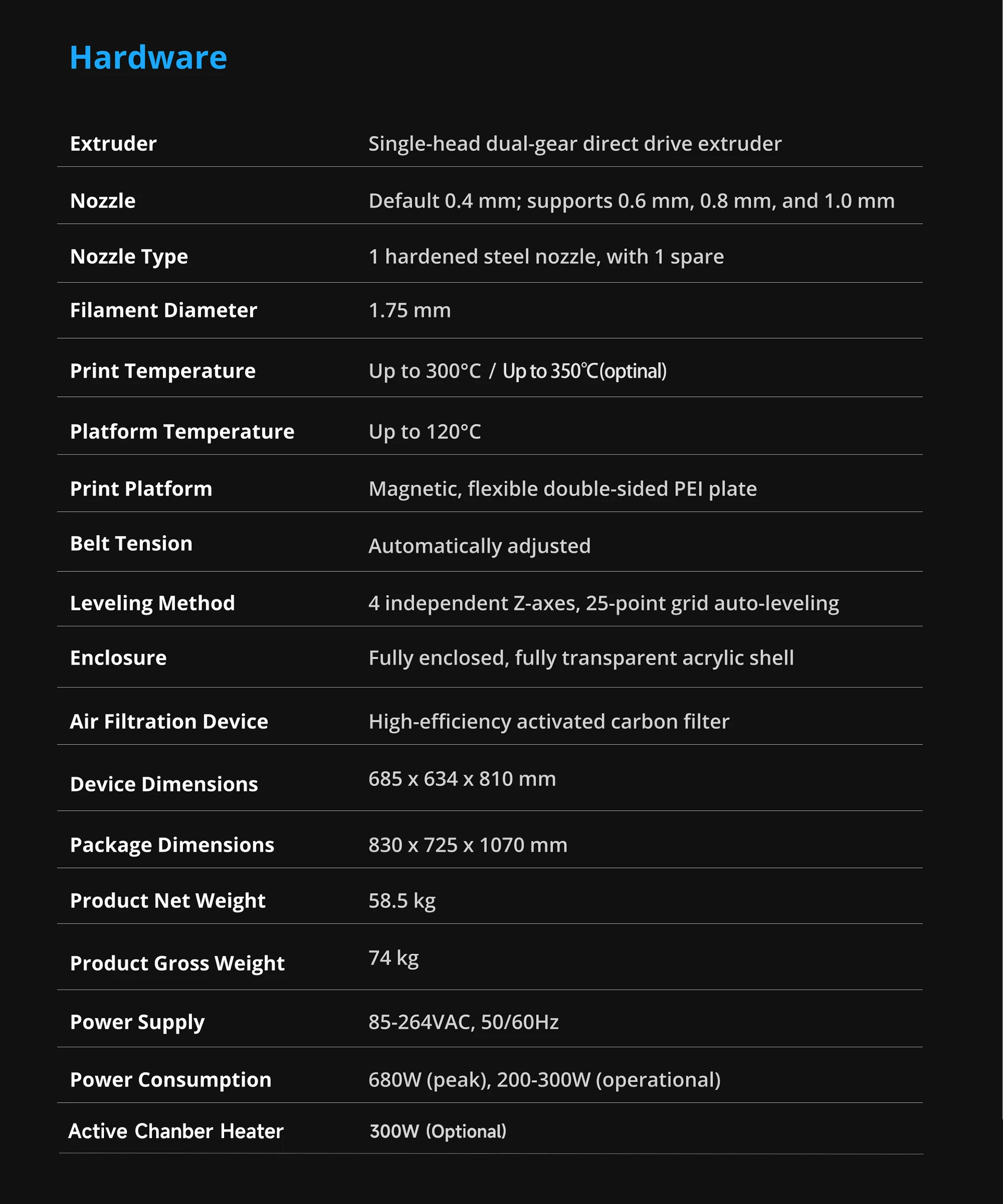 Eryone New 3D Printer Thinker X400 High-Speed 3D Printer Production-Grade Large-Format High-Precision  Thinker X400