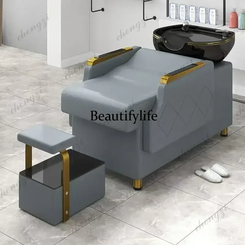A68 shop shampoo bed hair salon special flush ceramic basin semi-reclining wash